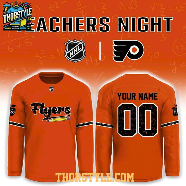 Philadelphia Flyers Teacher Appreciation Night 2026 Personalized Hockey Jersey