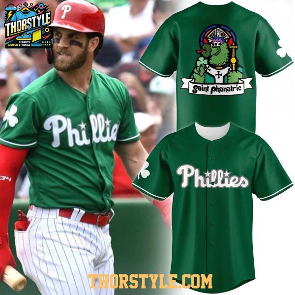 Philadelphia Phillies 2026 St Patrick’s Day Personalized Baseball Jersey