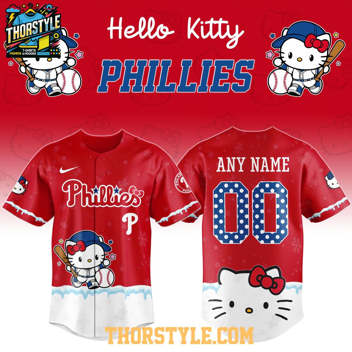 Philadelphia Phillies Hello Kitty 2026 Night New Season Personalized Baseball Jersey Philadelphia Phillies Hello Kitty 2026 Night New Season Personalized Baseball Jersey