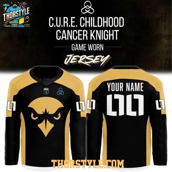 Rochester Knighthawks CURE 2026 Childhood Cancer Personalized Hockey Jersey