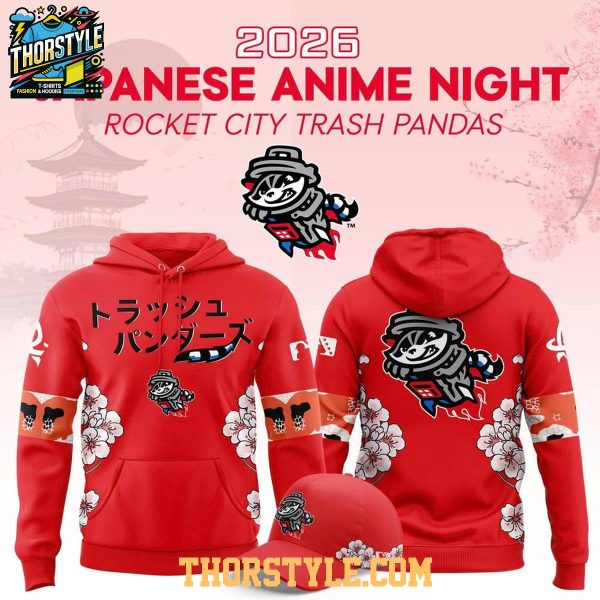Rocket City Trash Pandas Japanese Night 2026 Red Hoodie Shirts