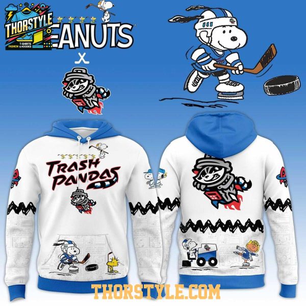 Rocket City Trash Pandas x Peanuts Night 2026 Hoodie Shirts White