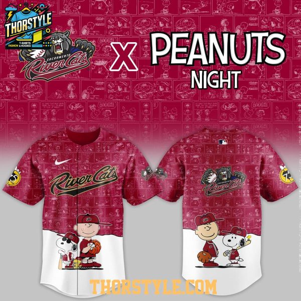 Sacramento River Cats Peanuts Night 2026 Minor League Game Baseball Jersey
