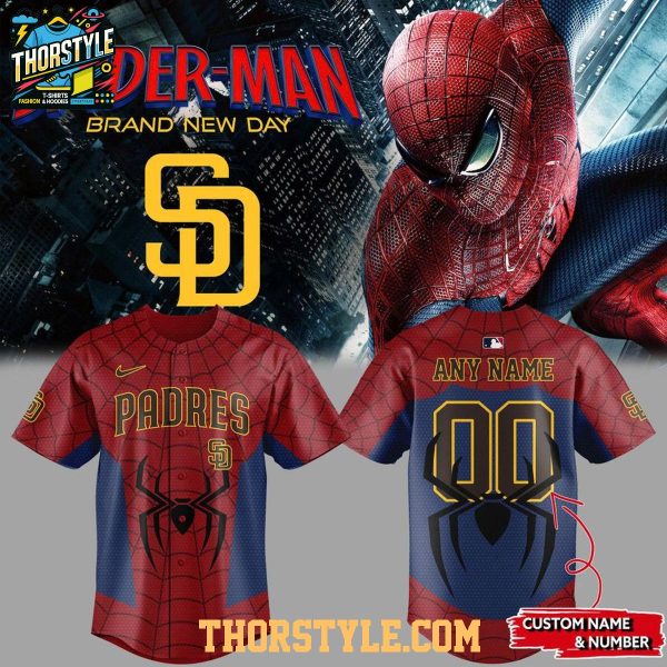 San Diego Padres Spider-Man 2026 Classic Day Baseball Jersey