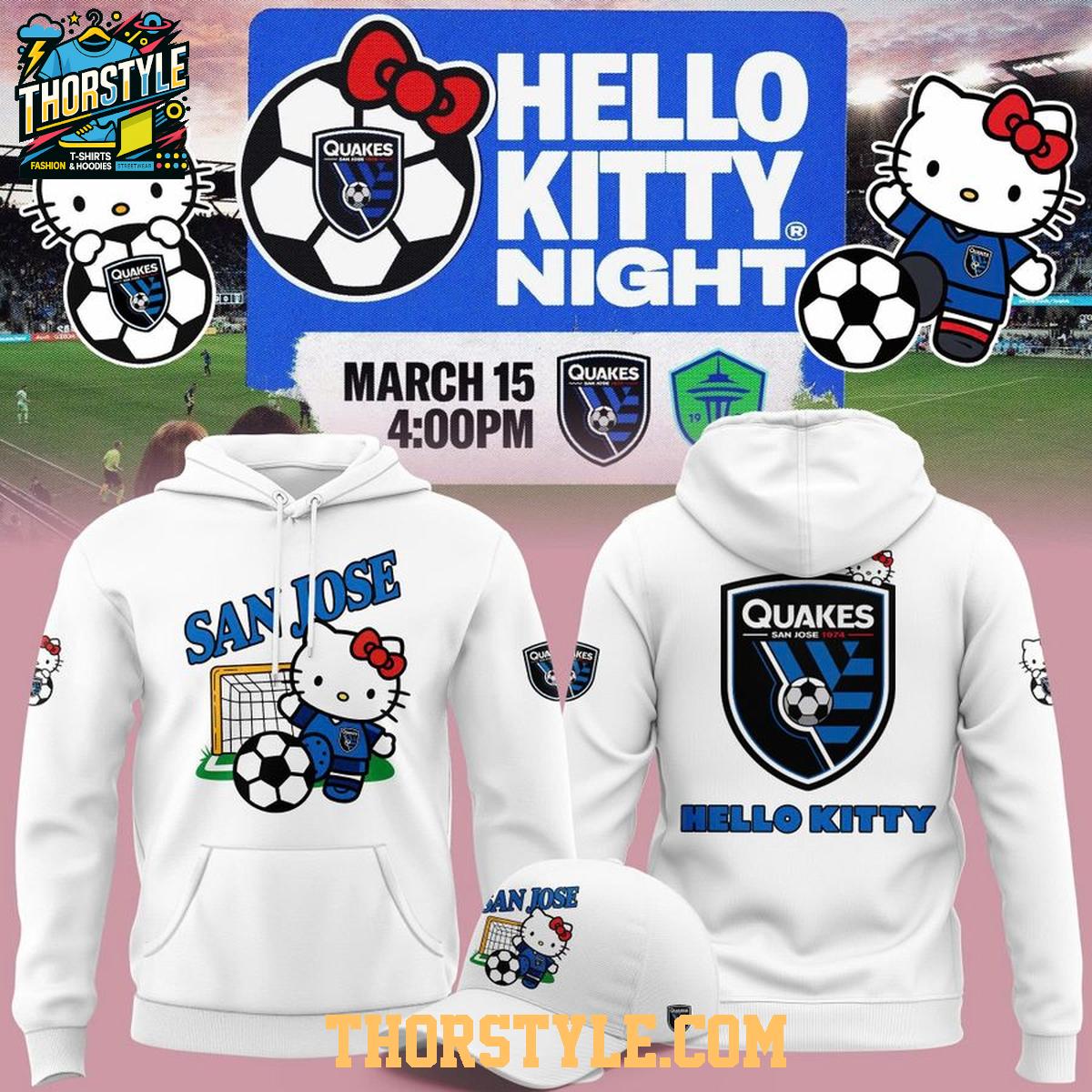San Jose Earthquakes x Hello Kitty Night 2026 Celebration Hoodie T-Shirt San Jose Earthquakes x Hello Kitty Night 2026 Celebration Hoodie T-Shirt