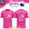 San Jose Sharks 2026 Barbie Game Night Hoodie T Shirt All Hot Pink