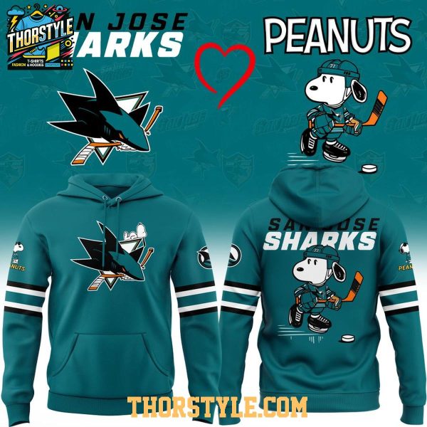 San Jose Sharks Peanuts 2026 Game Night Snoopy Hoodie T-Shirt