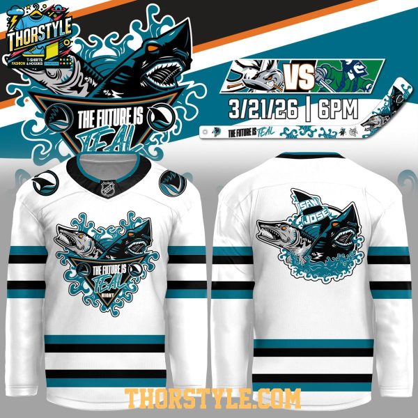 San Jose Sharks The Future Is Teal 2026 Personalized Hockey Jersey