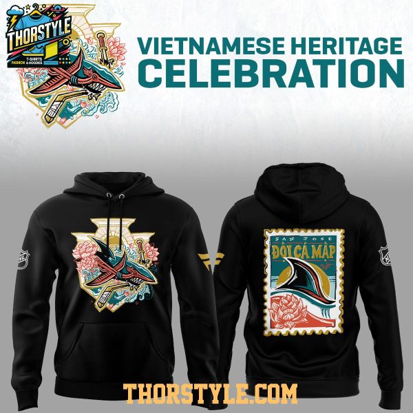 San Jose Sharks Vietnamese Heritage Celebration 2026 Night Hoodie T-Shirt