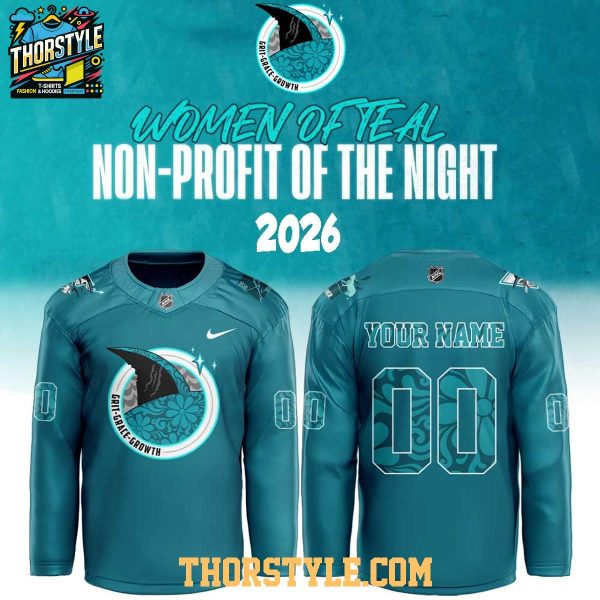 San Jose Sharks Women Of Teal Night 2026 Personalized Hockey Jersey