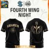 Seattle Kraken Fourth Wings Night 2026 All Black Hoodie T Shirt