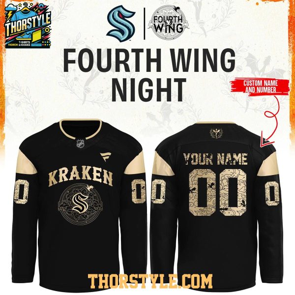 Seattle Kraken Fourth Wings Night 2026 Dark Personalized Hockey Jersey