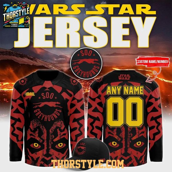 Soo Greyhounds Star Wars 2026 Night Personalized Hockey Jersey