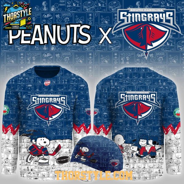 South Carolina Stingrays Peanuts Night 2026 Snoopy Hockey Jersey