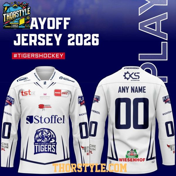 Straubing Tigers 2026 Playoff Uniform Personalized Hockey Jersey