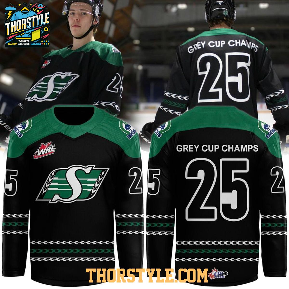 Swift Current Broncos x Saskatchewan Roughriders Champs 2026 Personalized Jersey Swift Current Broncos x Saskatchewan Roughriders Champs 2026 Personalized Jersey