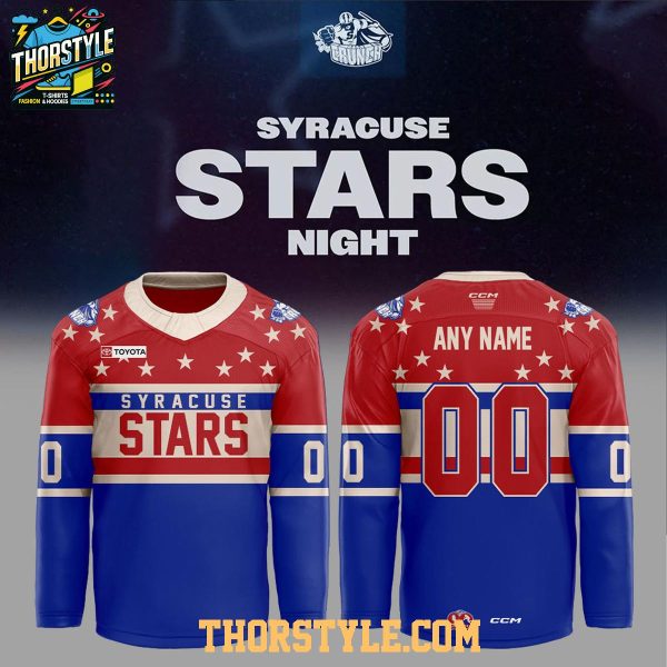 Syracuse Crunch Syracuse Stars Night History 2026 Hockey Jersey