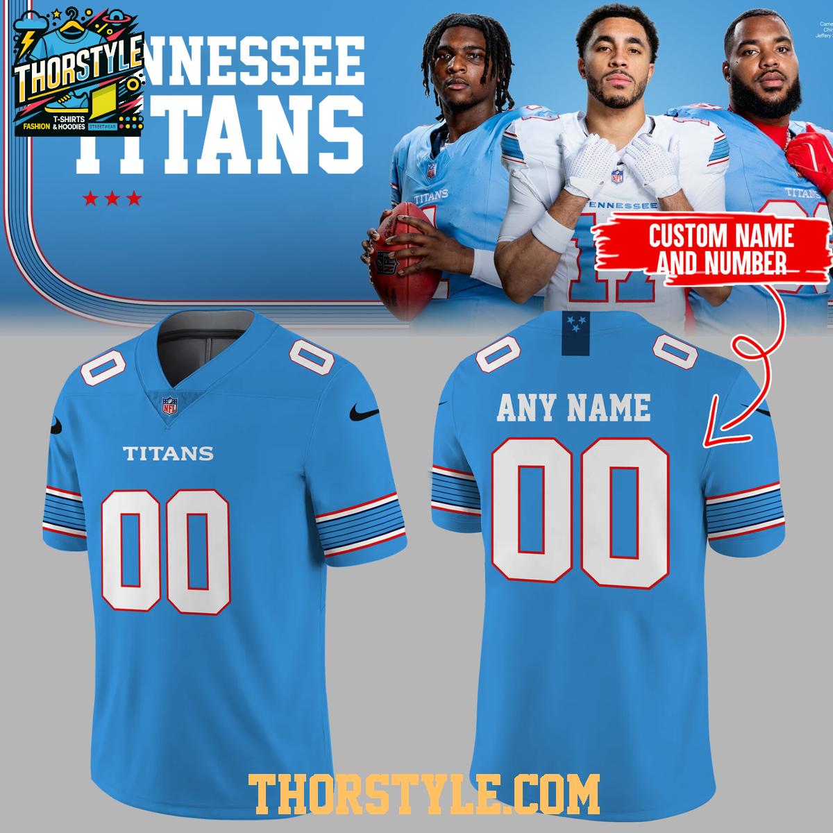 Tennessee Titans 2026 A New Chapter Begins Personalized Football Jersey Tennessee Titans 2026 A New Chapter Begins Personalized Football Jersey