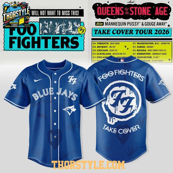 Toronto Blue Jays x Foo Fighters Take Cover Tour 2026 Baseball Jersey