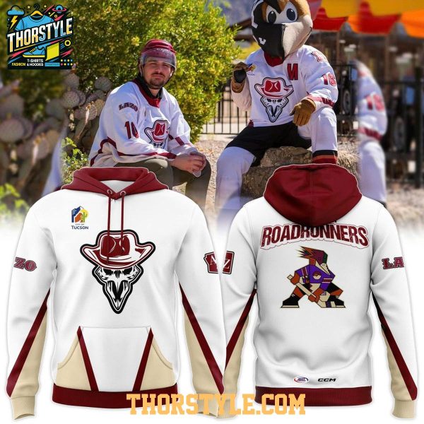 Tucson Roadrunners 2026 White El Lazo Night Hoodie T-Shirt