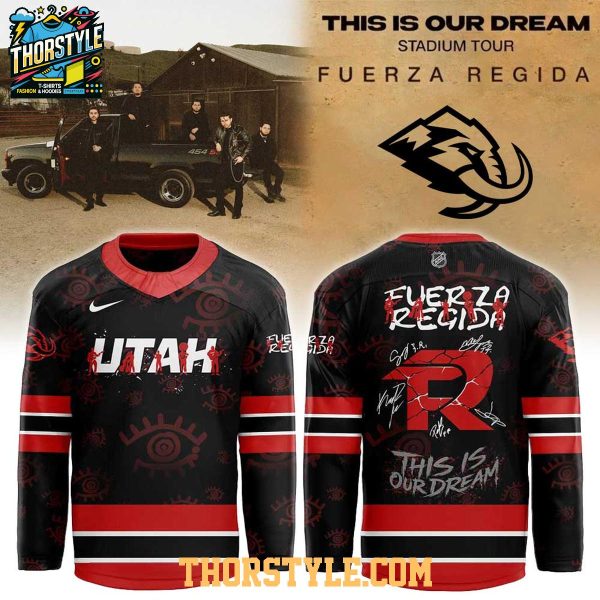 Utah Mammoth Fuerza Regida Stadium Tour 2026 Personalized Hockey Jersey