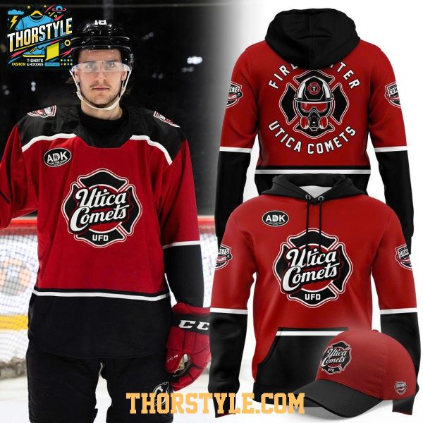 Utica Comets 2026 Firefighters Appreciation True Hero Hoodie T-Shirt