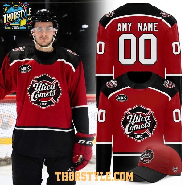 Utica Comets Firefighters Appreciation 2026 Personalized Hockey Jersey