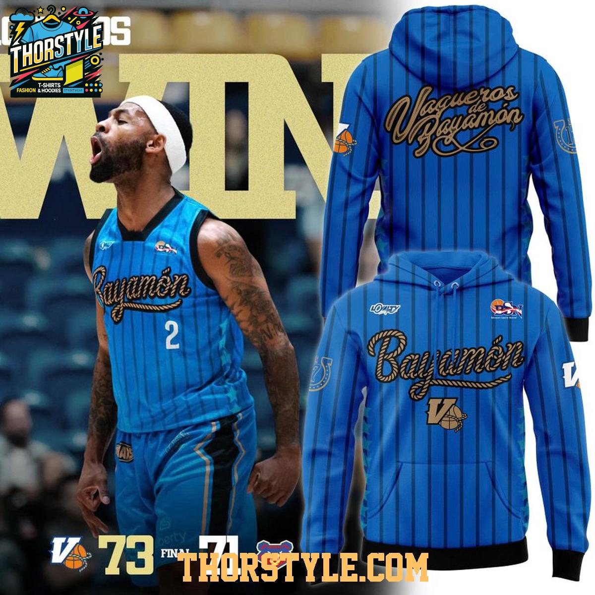 Vaqueros de Bayamon 2026 Another Win Striped Version Hoodie T-Shirt Vaqueros de Bayamon 2026 Another Win Striped Version Hoodie T-Shirt