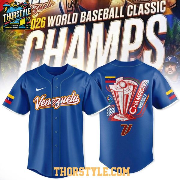Venezuela Baseball 2026 World Baseball Classic Champions Celebrating Jersey