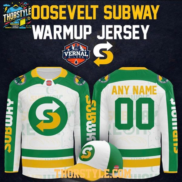 Vernal Oilers Roosevelt Subway Warmup 2026 Personalized Hockey Jersey