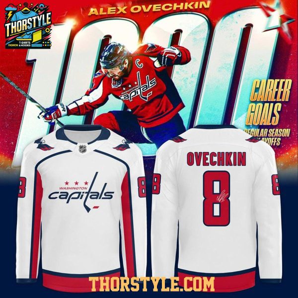 Washington Capitals 2026 Alex Ovechkin 1000 Career Goals Hockey Jersey