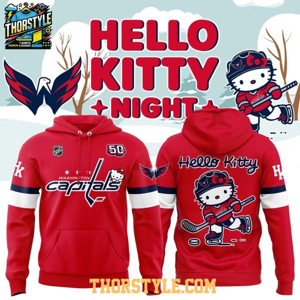 Washington Capitals 2026 Hello Kitty Amazing Night Hoodie T-Shirt