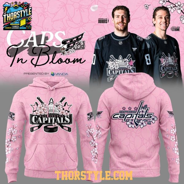 Washington Capitals Pink Cherry Bloosom 2026 Night Hoodie T-Shirt