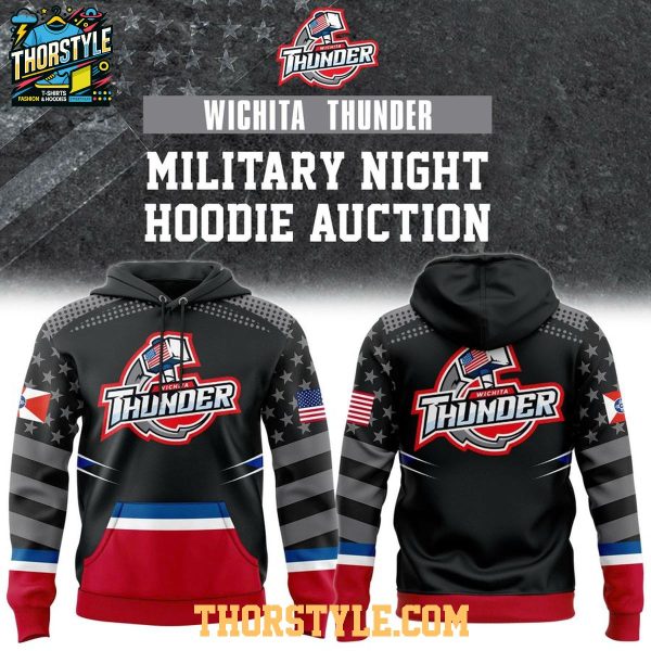 Wichita Thunder Military Appreciation 2026 Night Hoodie T-Shirt
