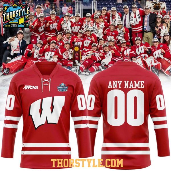 Wisconsin Badgers 2026 NCAA National Champions Personalized Hockey Jersey