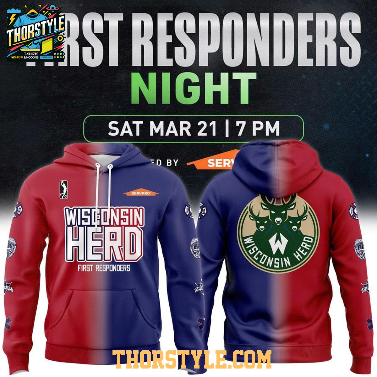 Wisconsin Herd First Responders Night 2026 Hoodie Shirts Wisconsin Herd First Responders Night 2026 Hoodie Shirts