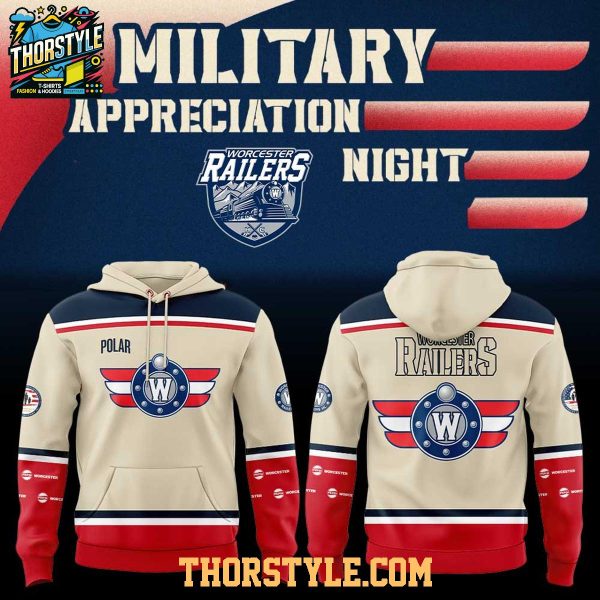Worcester Railers HC Military Appreciation Night 2026 Hoodie T-Shirt