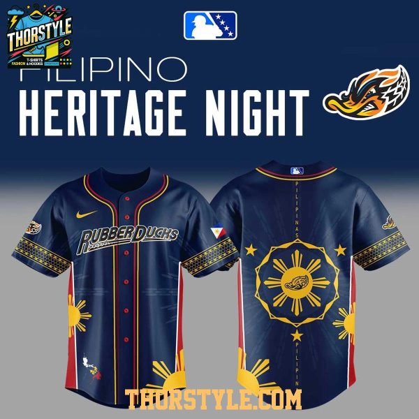 Akron RubberDucks Filipino Heritage Night 2026 Navy MiLB Baseball Jersey