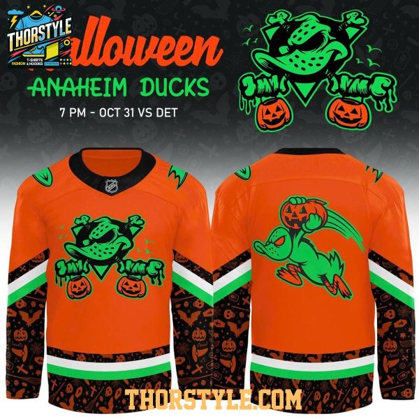 Anaheim Ducks Halloween Night 2026 Celebrate Personalized Hockey Jersey