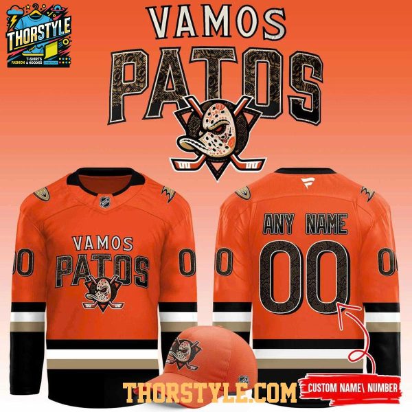 Anaheim Ducks Vamos Patos 2026 Night Personalized Hockey Jersey