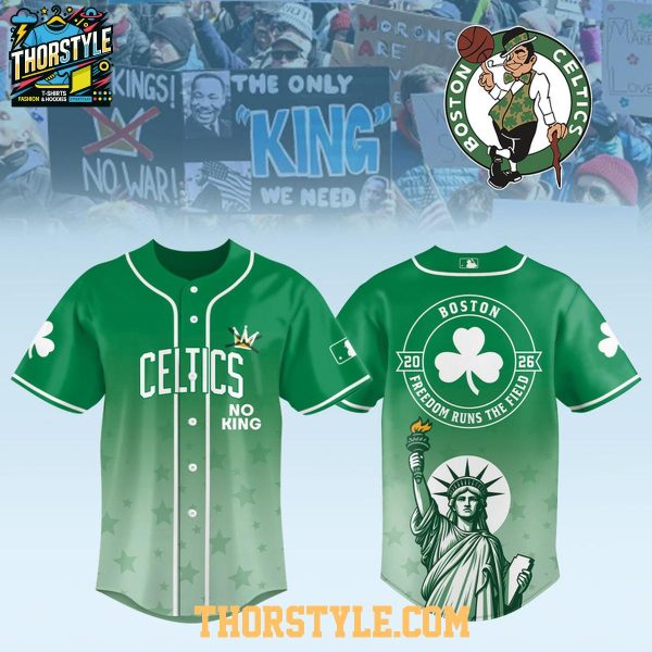 Boston Celtics x No Kings No War 2026 Gameday Baseball Jersey