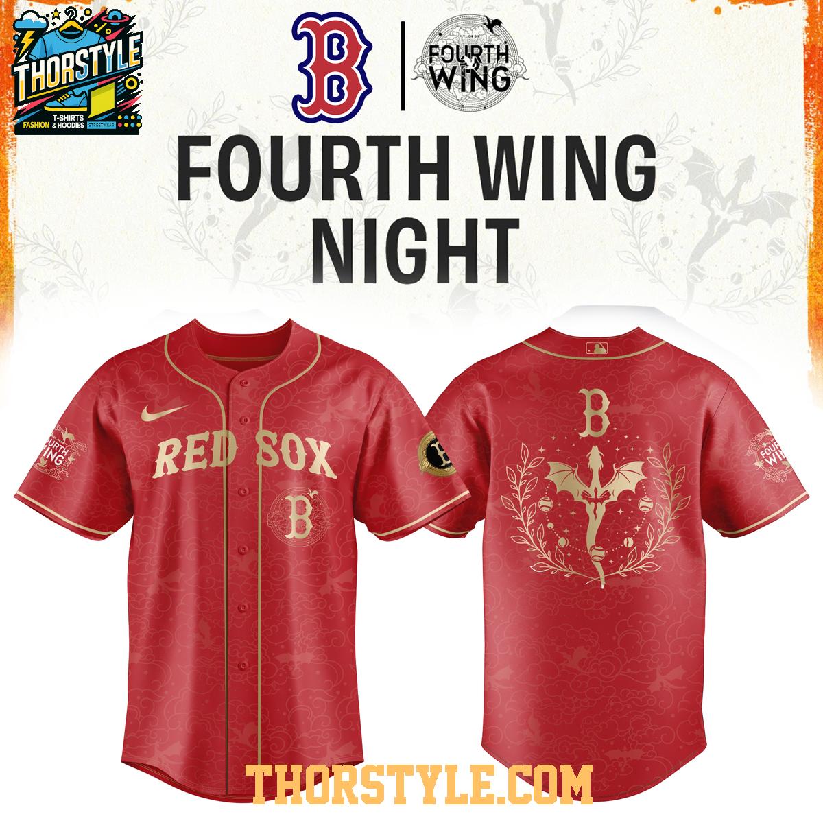 Boston Red Sox Fourth Wings Night 2026 Dragon Baseball Jersey Boston Red Sox Fourth Wings Night 2026 Dragon Baseball Jersey