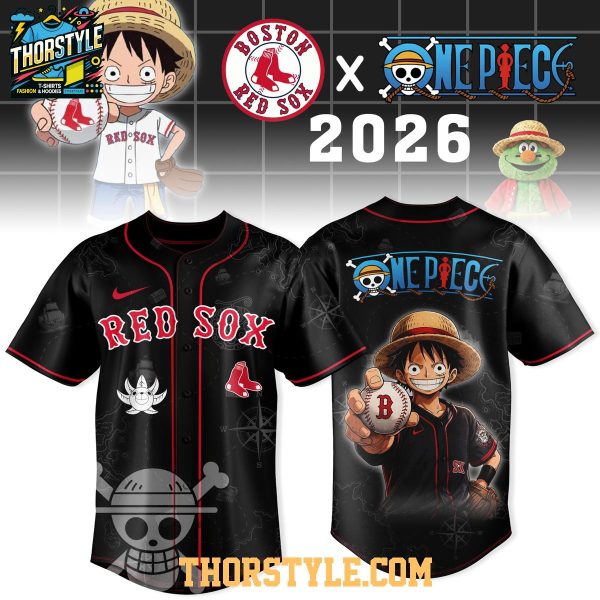 Boston Red Sox One Piece x MLB Game 2026 Day And Night Version Jersey