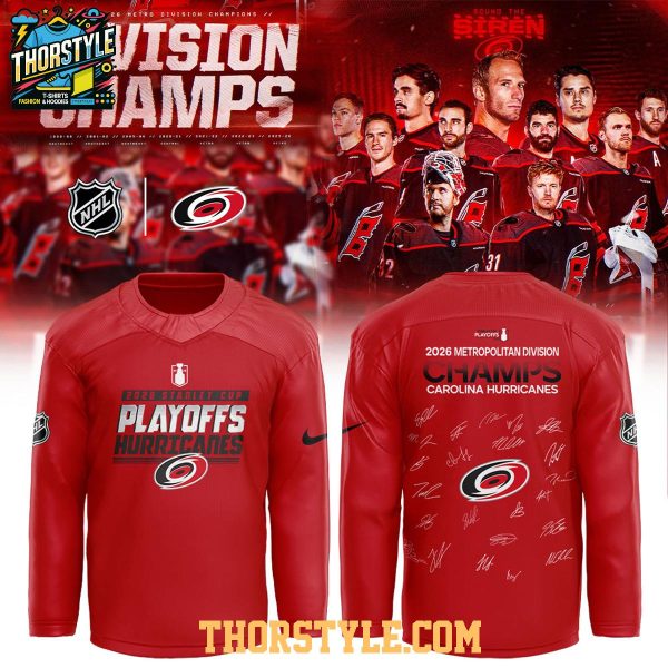 Carolina Hurricanes 2026 Metropolitan Division Champions Hockey Jersey