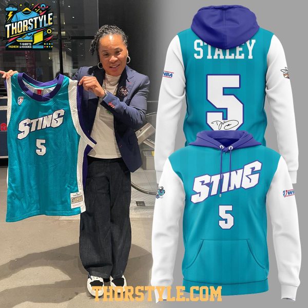 Charlotte Sting Dawn Staley Throwback 2001-2026 Night Hoodie T-Shirt