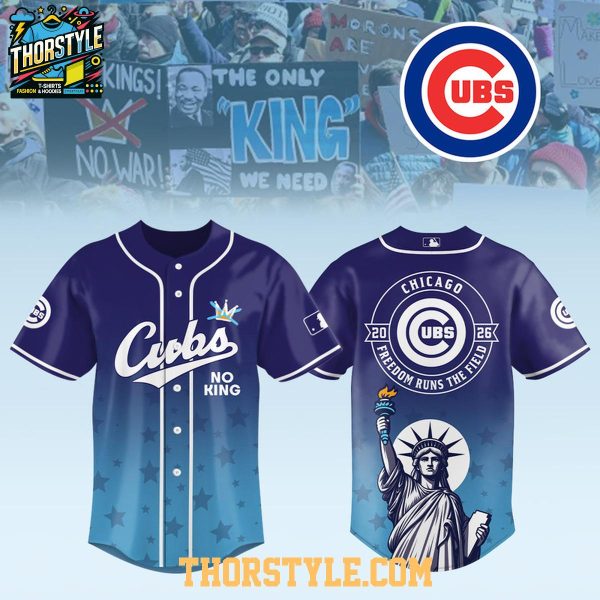 Chicago Cubs x No Kings No War 2026 Gameday Baseball Jersey