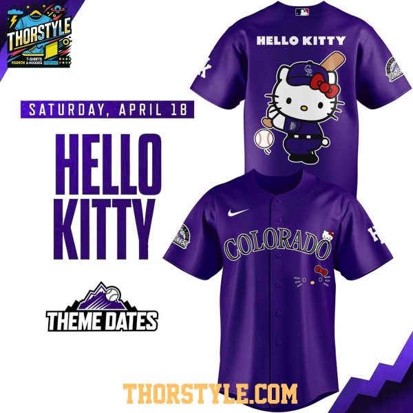 Colorado Rockies x Hello Kitty x City Connect Night 2026 Baseball Jersey
