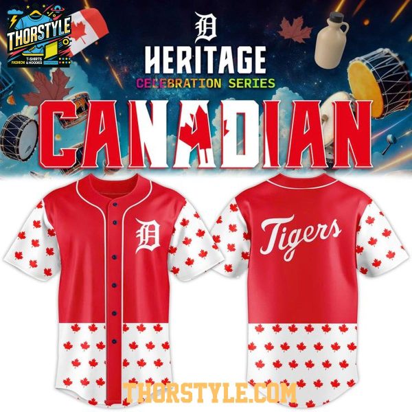 Detroit Tigers Canadian Heritage 2026 Day Personalized Baseball Jersey
