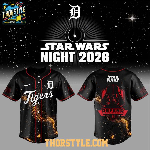 Detroit Tigers Star Wars Night 2026 Defend The Galactic Empire Baseball Jersey