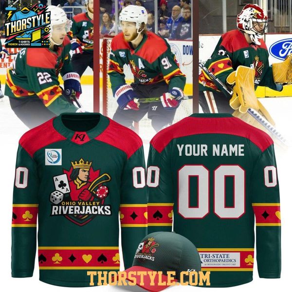 Evansville Thunderbolts Ohio Valley Riverjacks 2026 Personalized Hockey Jersey
